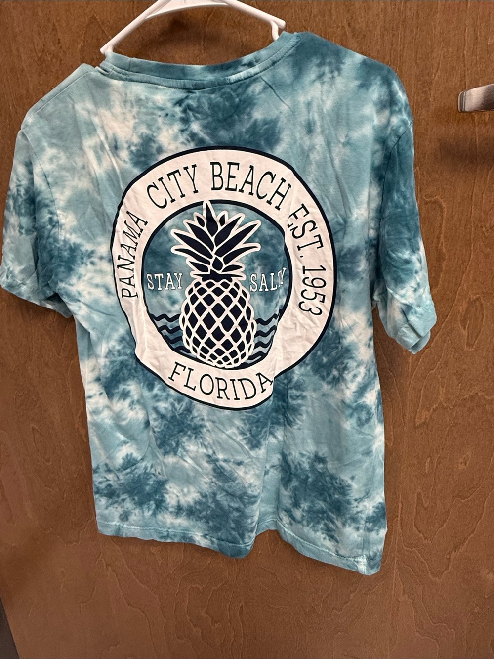 Panama City Beach Tie-Dye Pineapple Tee - Blue
